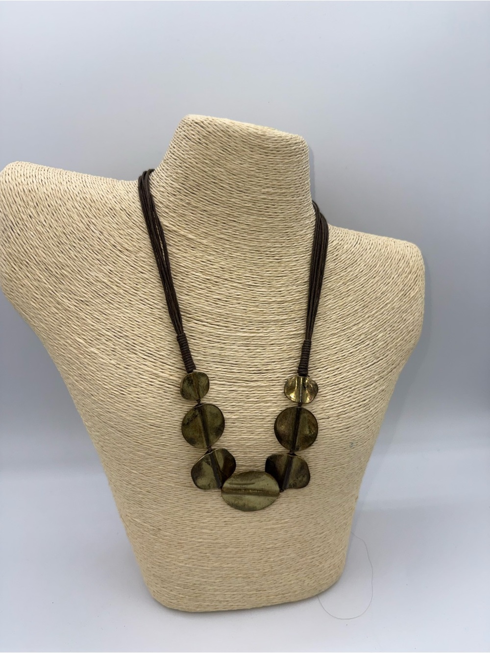 Ruby Rd. Olive and Brown Layered Disc Necklace